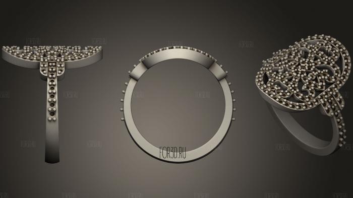 Кольца с бриллиантами 3d stl модель для ЧПУ